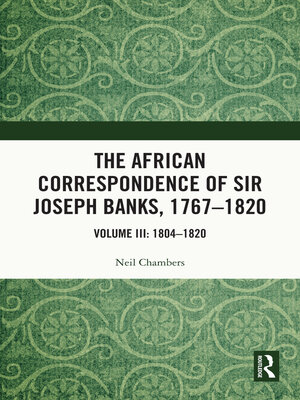 cover image of The African Correspondence of Sir Joseph Banks, 1767–1820